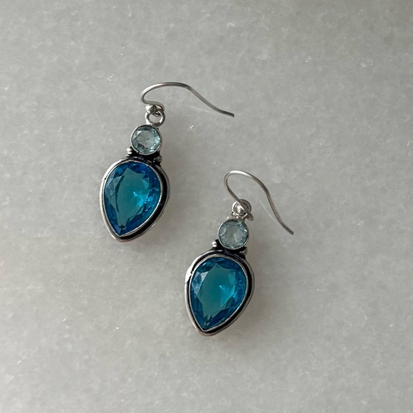NWOT Sundance Arctic Blues Earrings Swiss Blue Topaz Blue Topaz Sterling